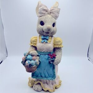Charming Bunny Figurine with Basket